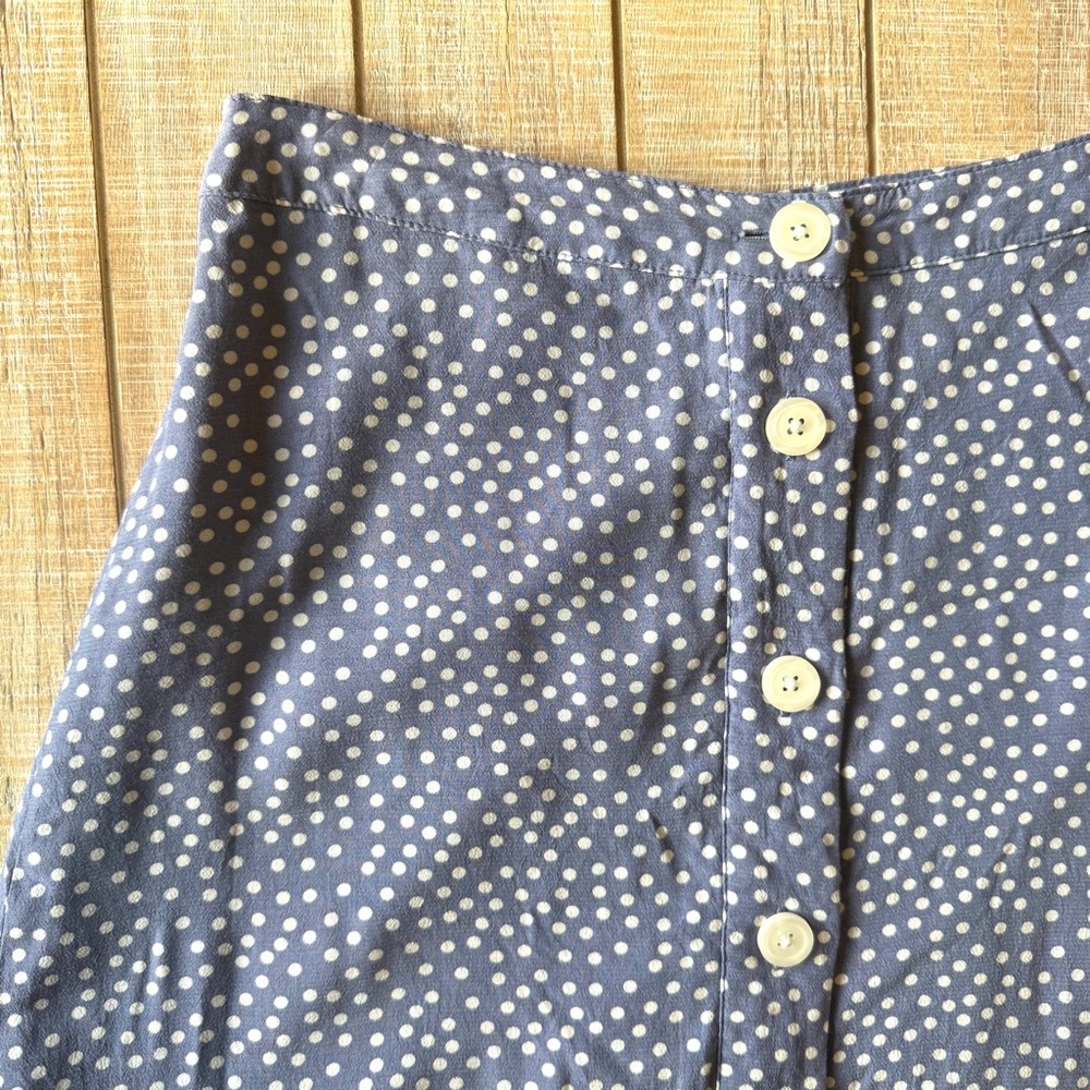 GAP Blue Polka Dot Button-Down Skirt - Picture 5 of 9